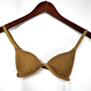 Good American Always Fits Triangle Bikini Top sz 0